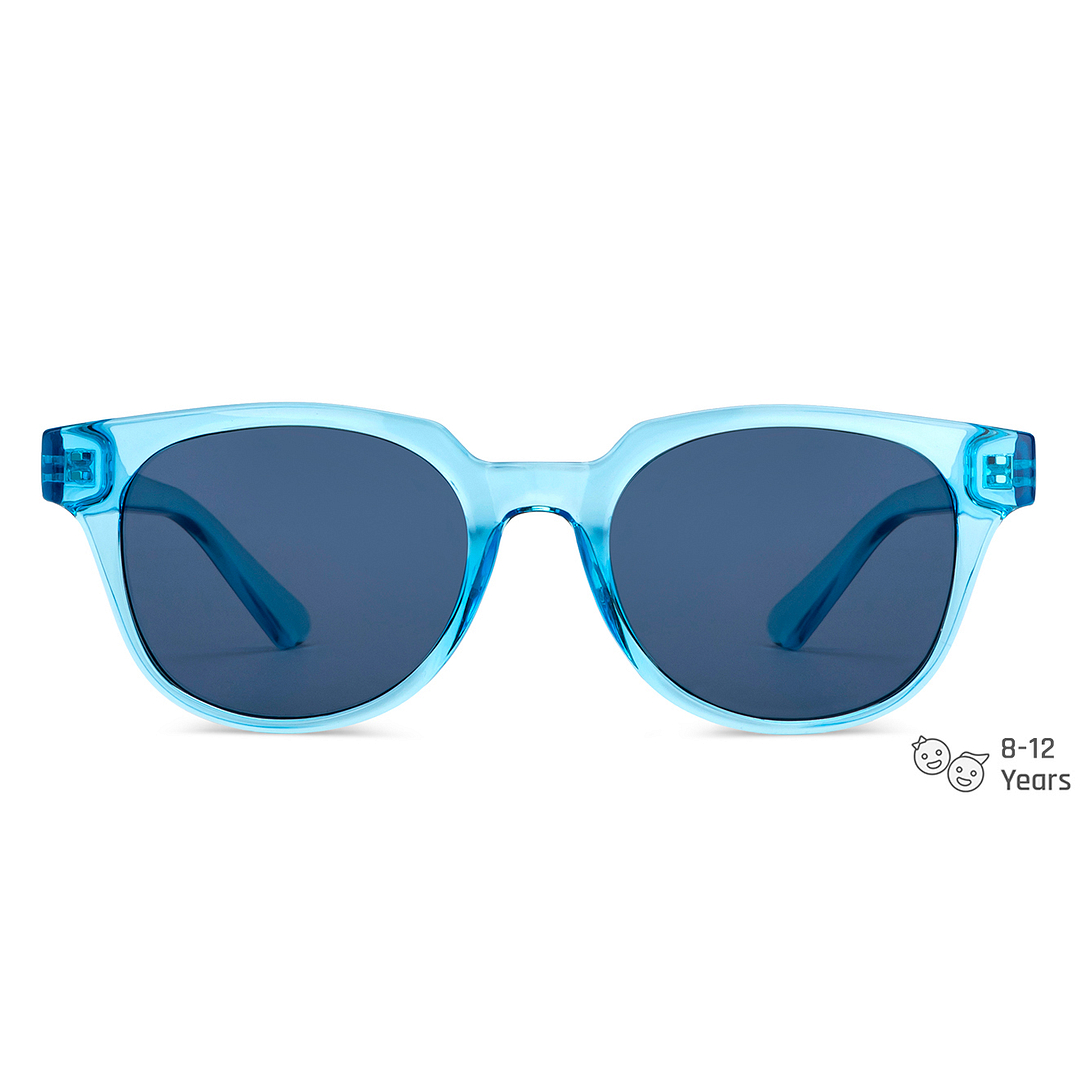 Hooper Blue Transparent Full Rim Square left side