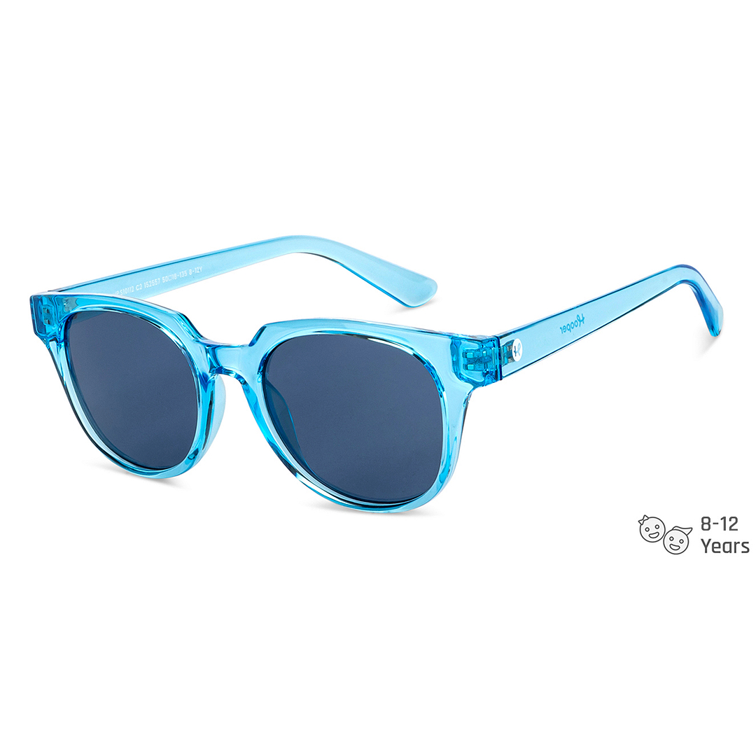 Hooper Blue Transparent Full Rim Square left side
