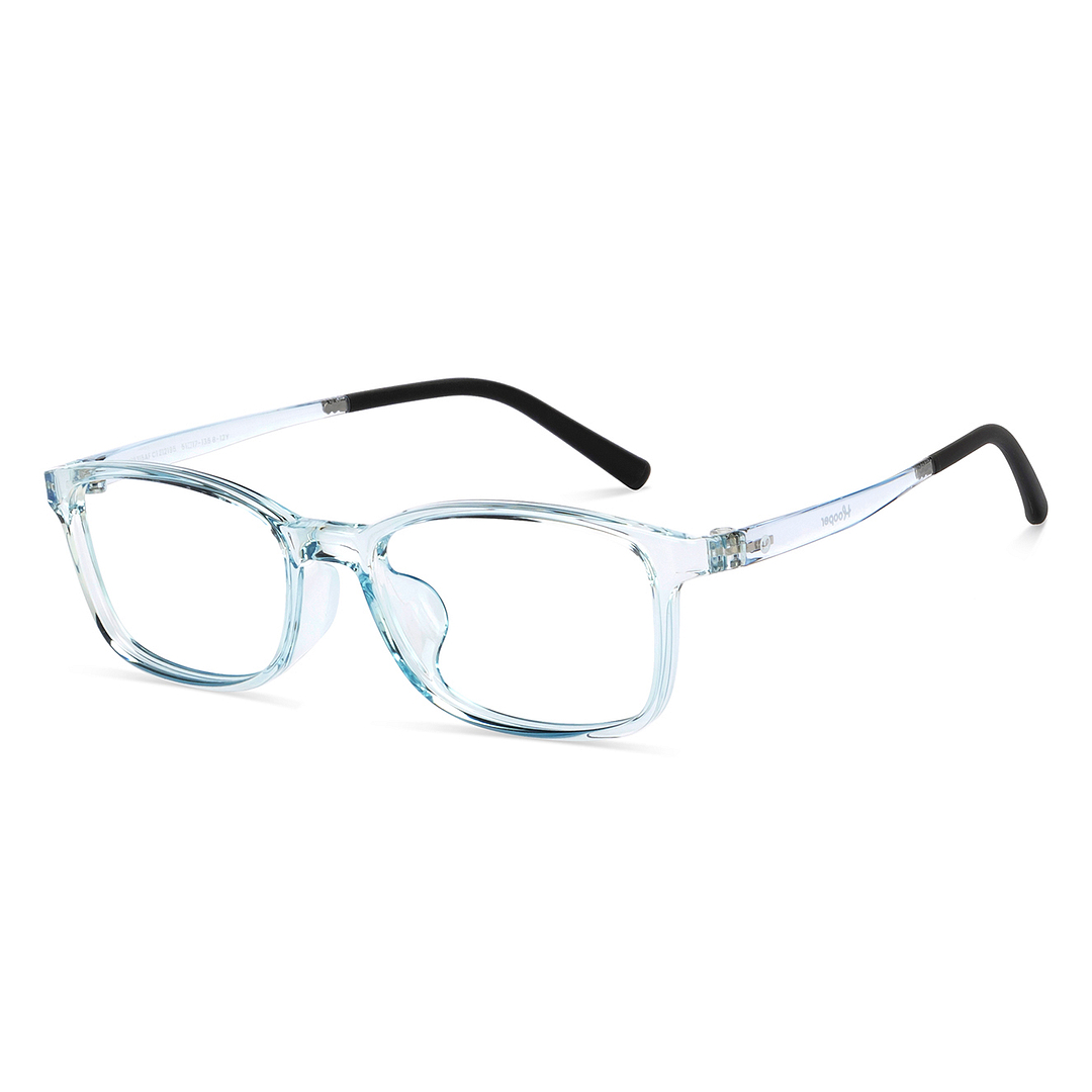 Hooper Blue Transparent Full Rim Rectangle left side