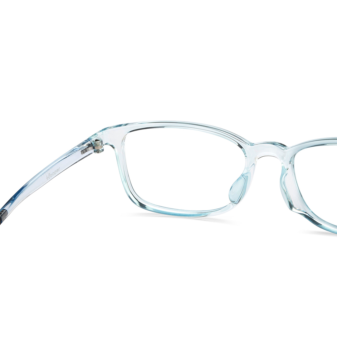 Hooper Blue Transparent Full Rim Rectangle right side