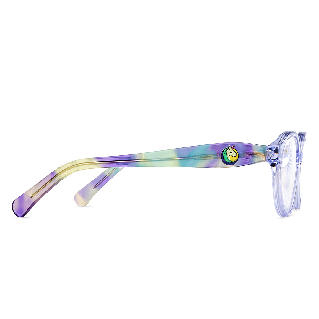 Hooper Online Blue Transparent Full Rim Round left side