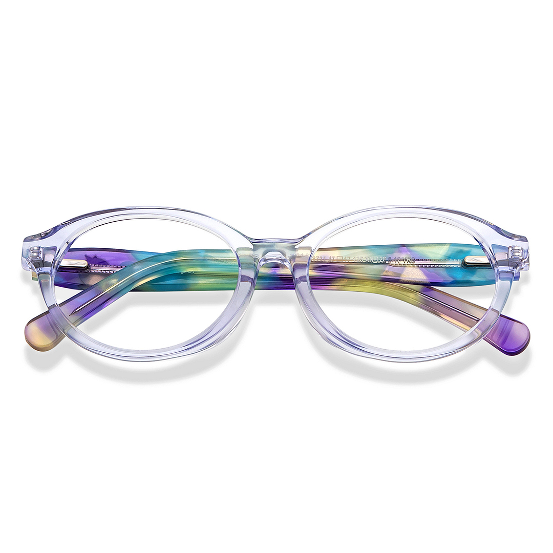 Hooper Online Blue Transparent Full Rim Round left side