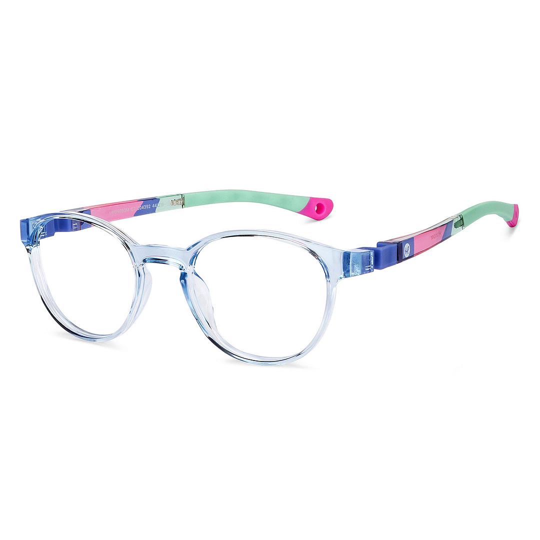 Hooper Blue Transparent Full Rim Round right side