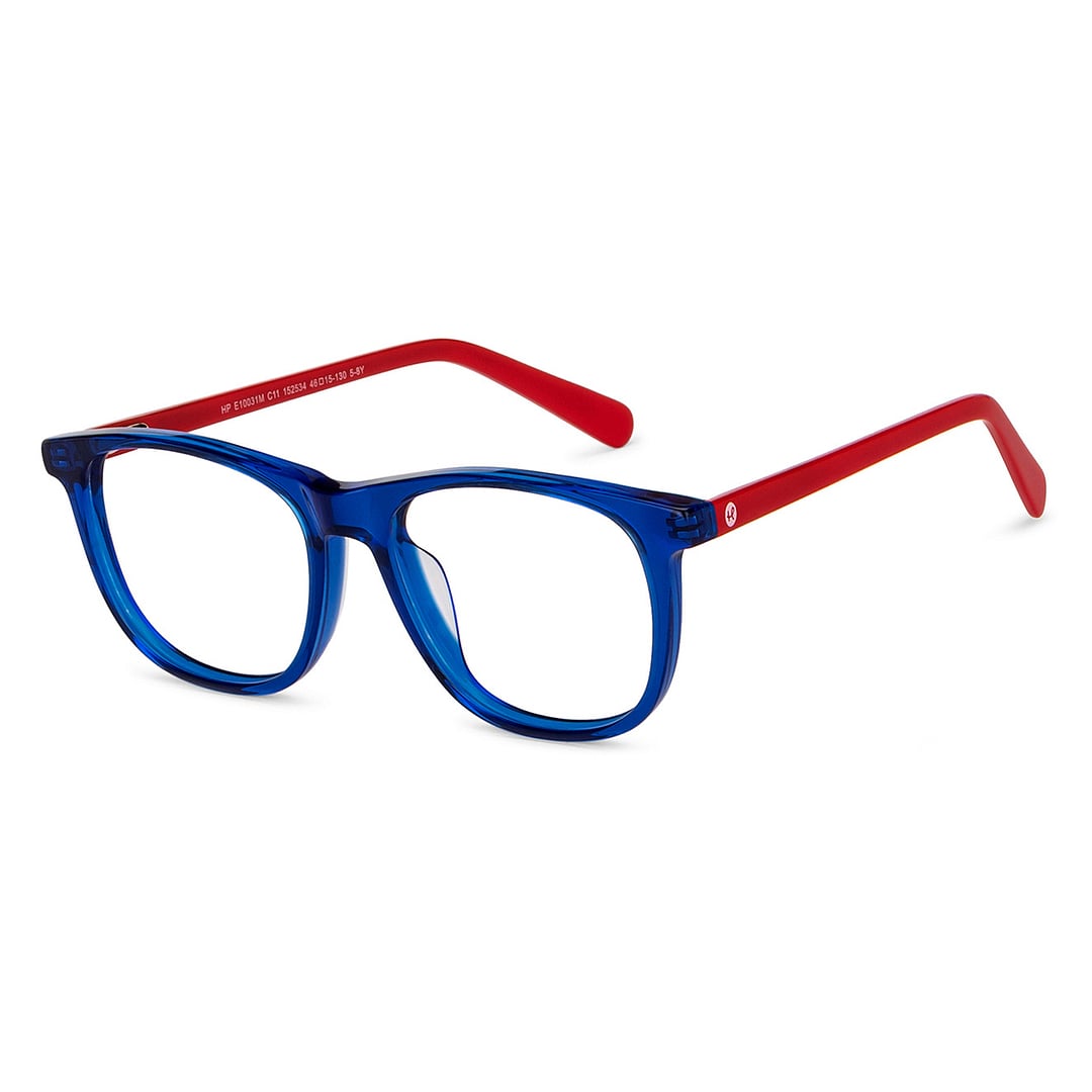 Hooper Online Blue Transparent Full Rim Rectangle left side
