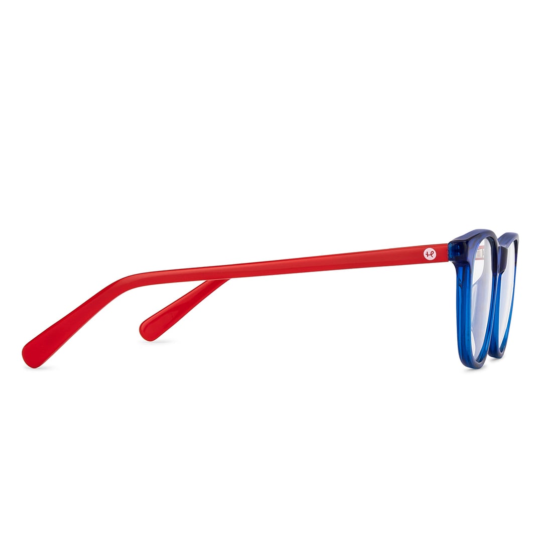 Hooper Online Blue Transparent Full Rim Rectangle right side