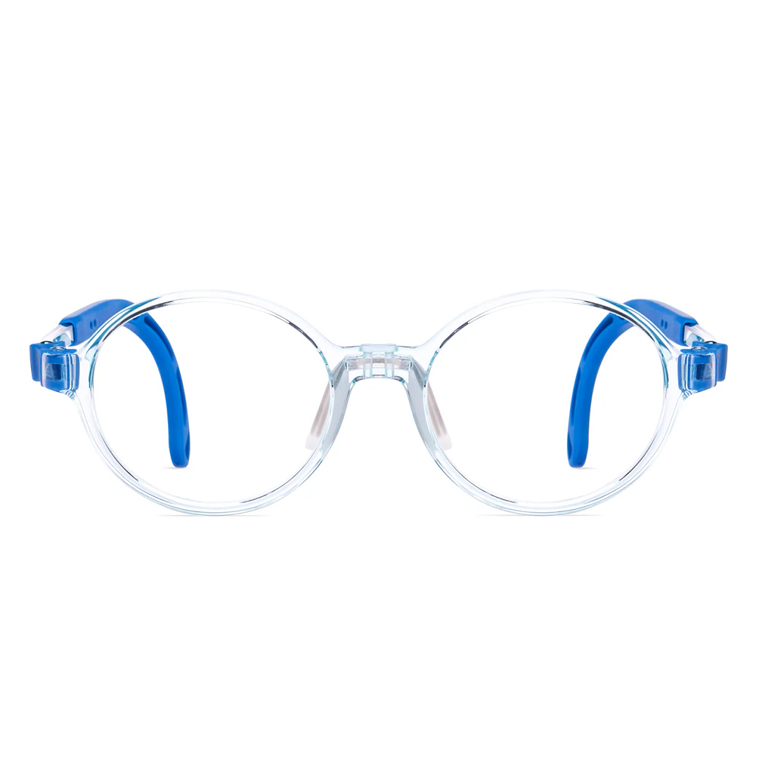 Hooper Blue Transparent Full Rim Round right side