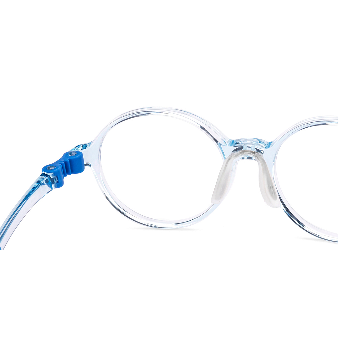 Hooper Blue Transparent Full Rim Round right side