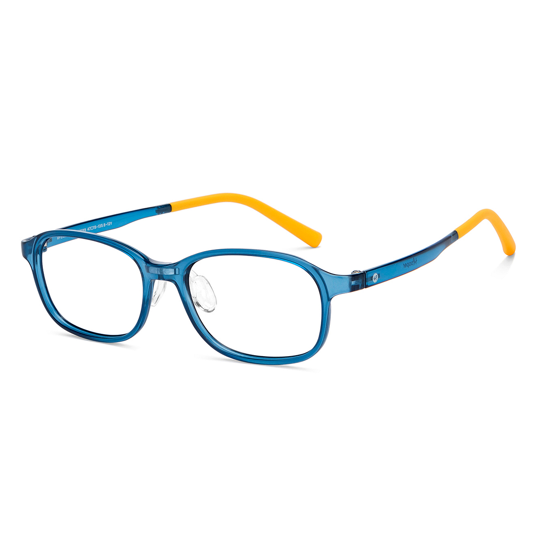 Hooper Sky Blue Full Rim Rectangle left side