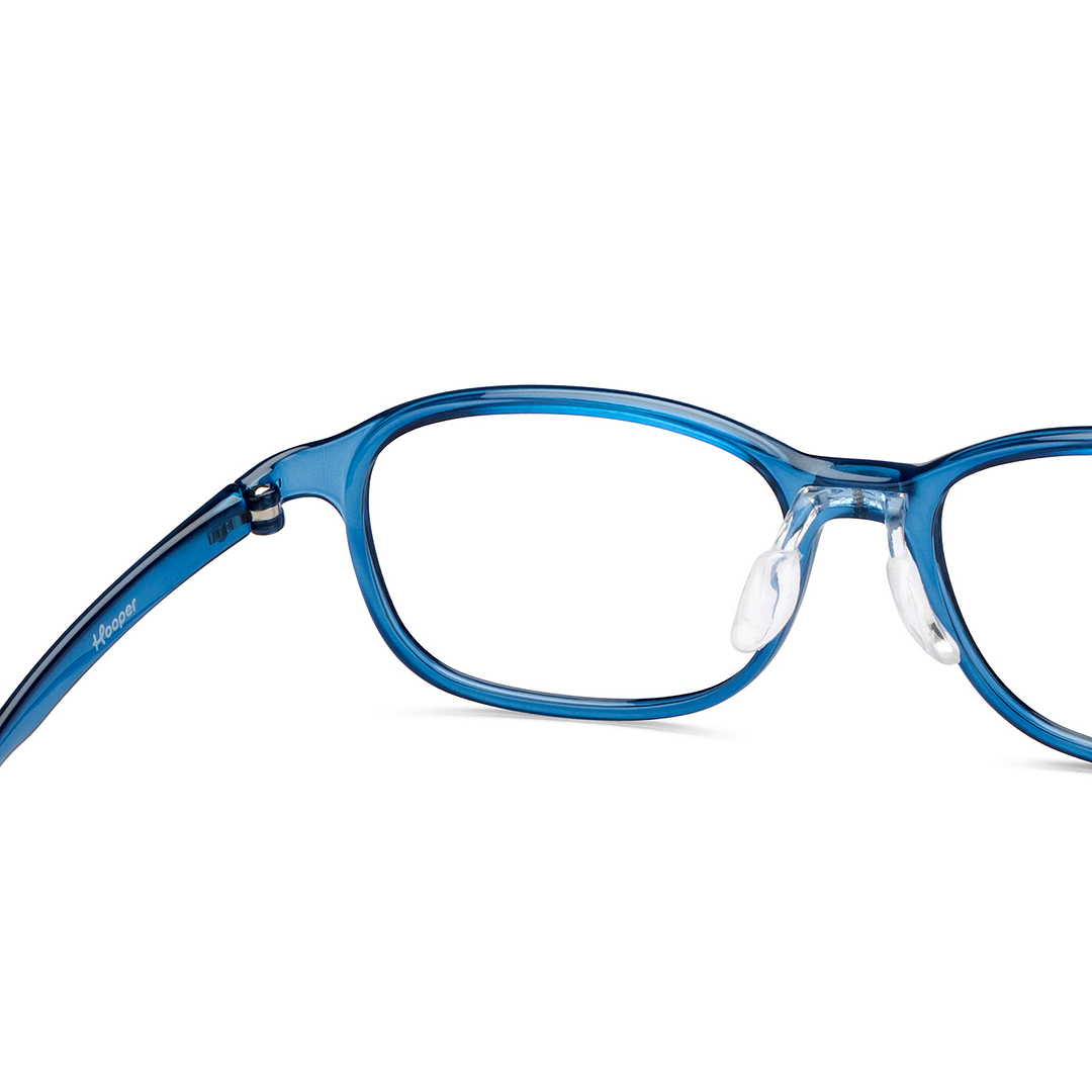 Hooper Sky Blue Full Rim Rectangle right side