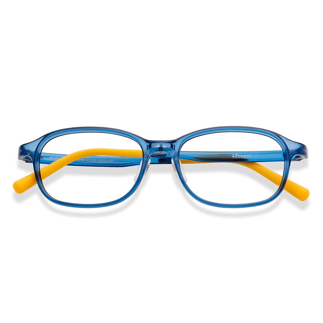 Hooper Sky Blue Full Rim Rectangle left side