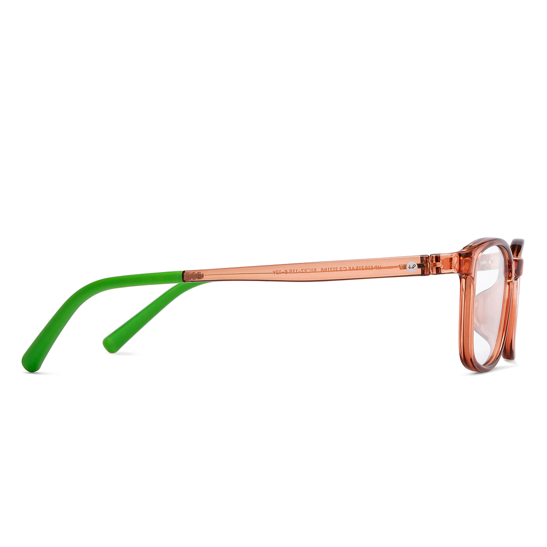 Hooper Light Brown Full Rim Rectangle left side