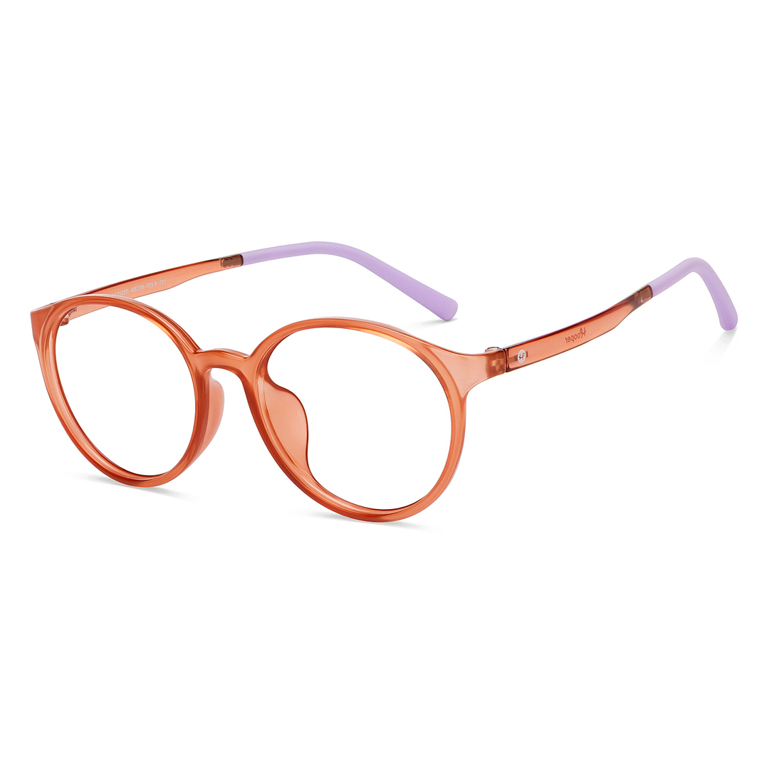 Hooper Light Brown Full Rim Round left side