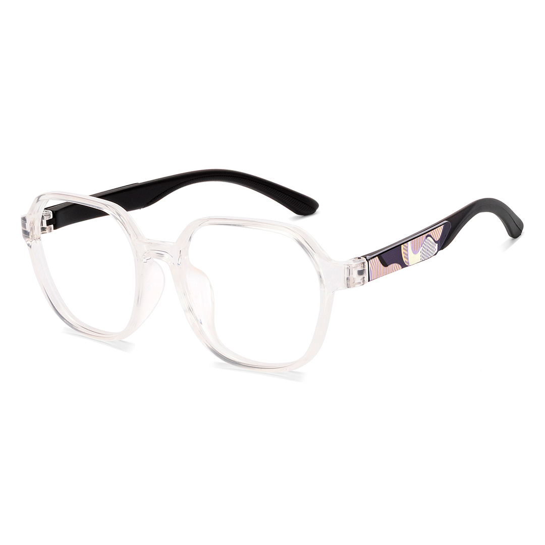 Hooper Crystal Transparent Full Rim Geometric left side