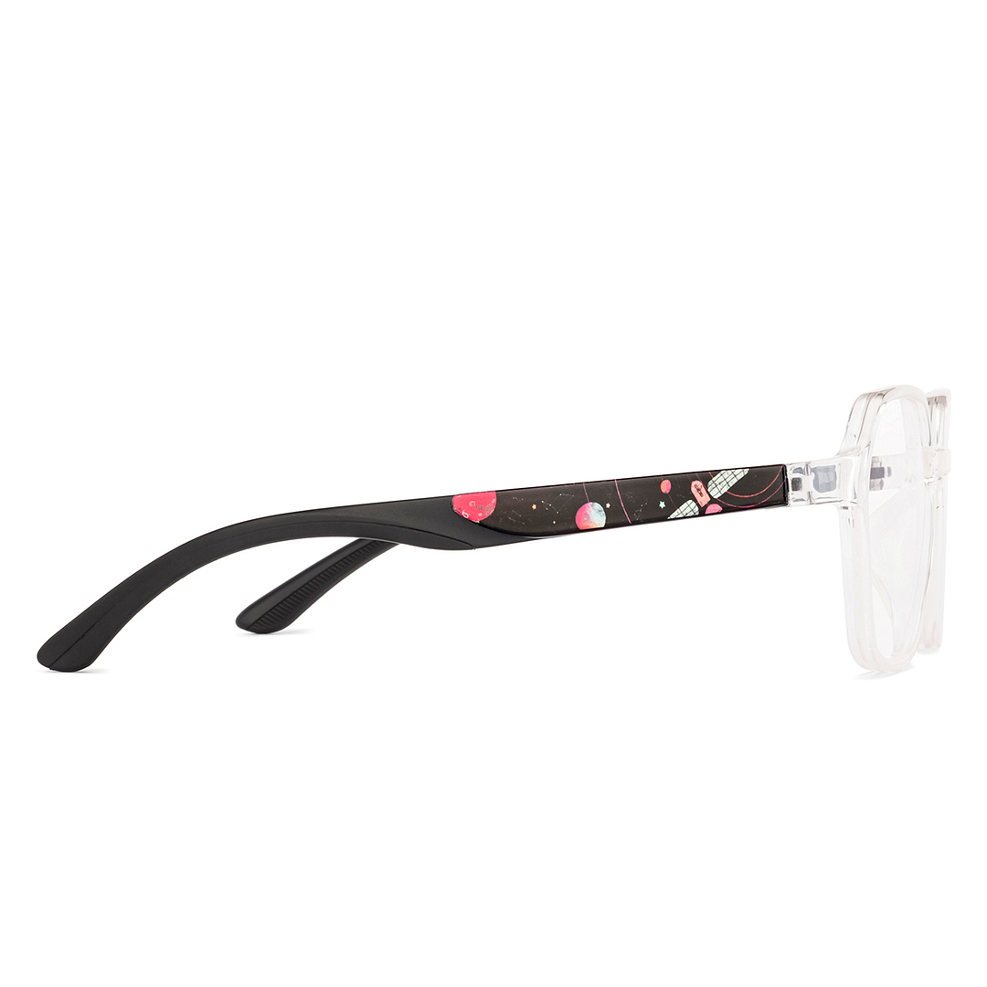 Hooper Crystal Transparent Full Rim Geometric right side