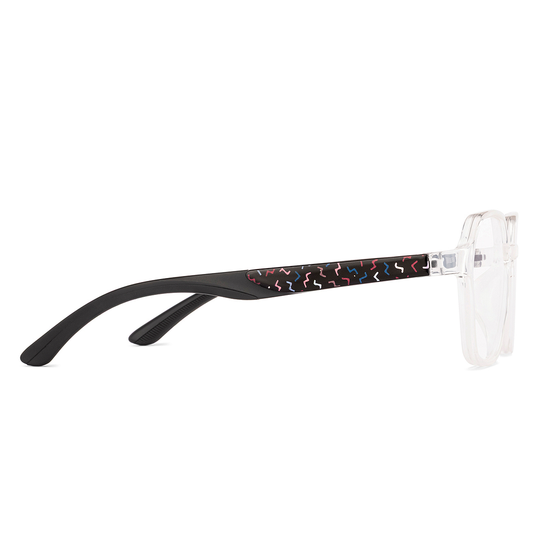 Hooper Crystal Transparent Full Rim Geometric left side