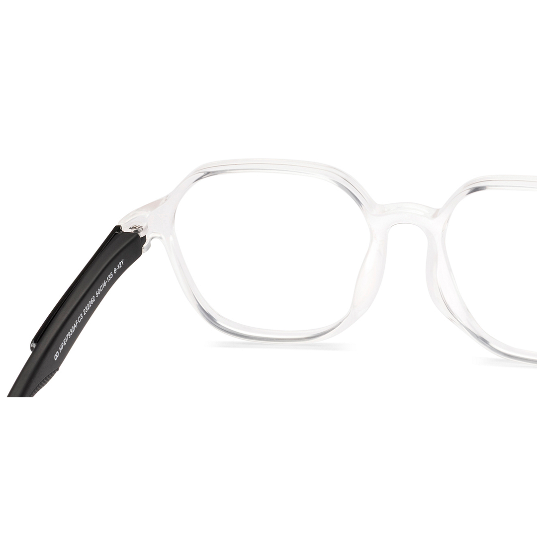 Hooper Crystal Transparent Full Rim Geometric right side