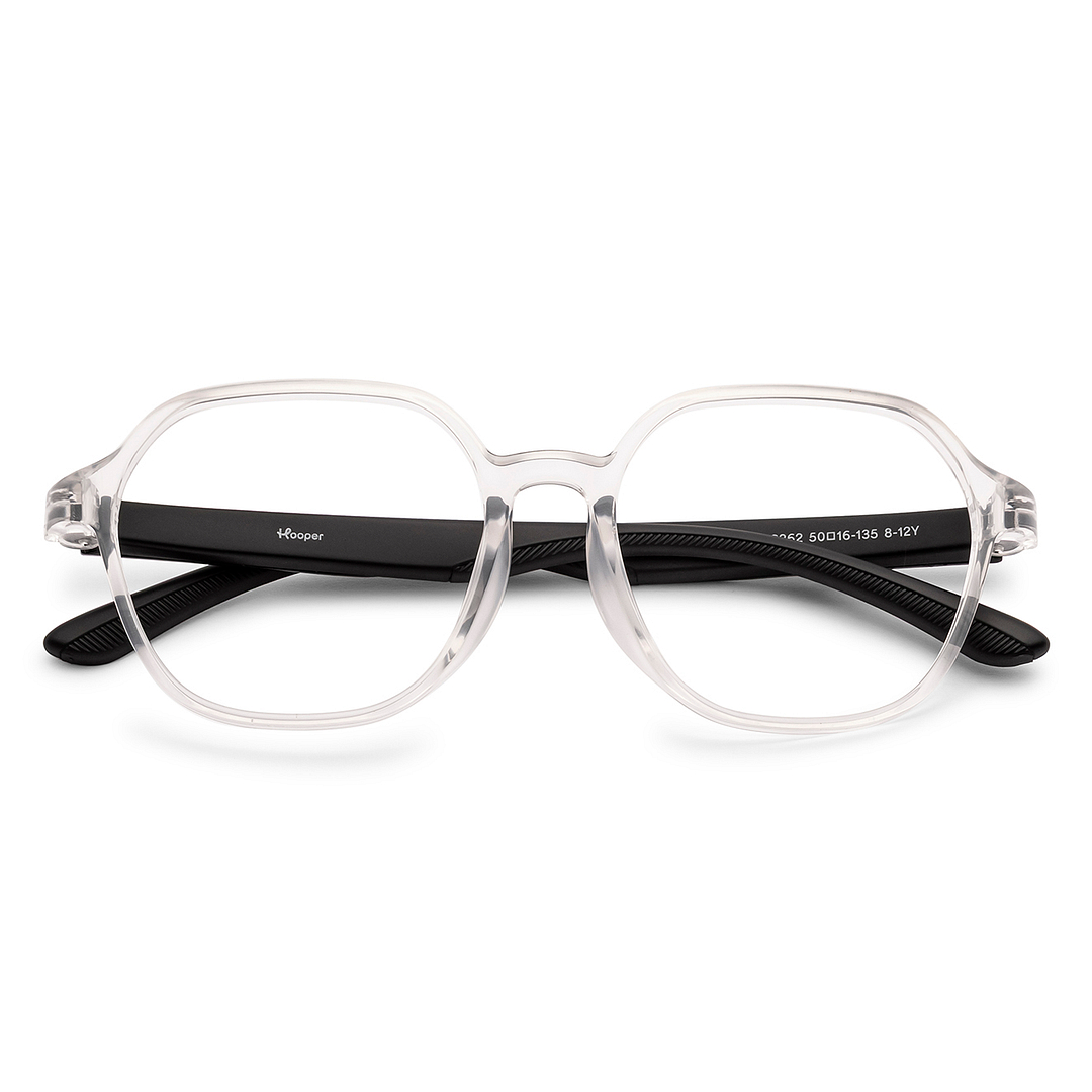 Hooper Crystal Transparent Full Rim Geometric left side