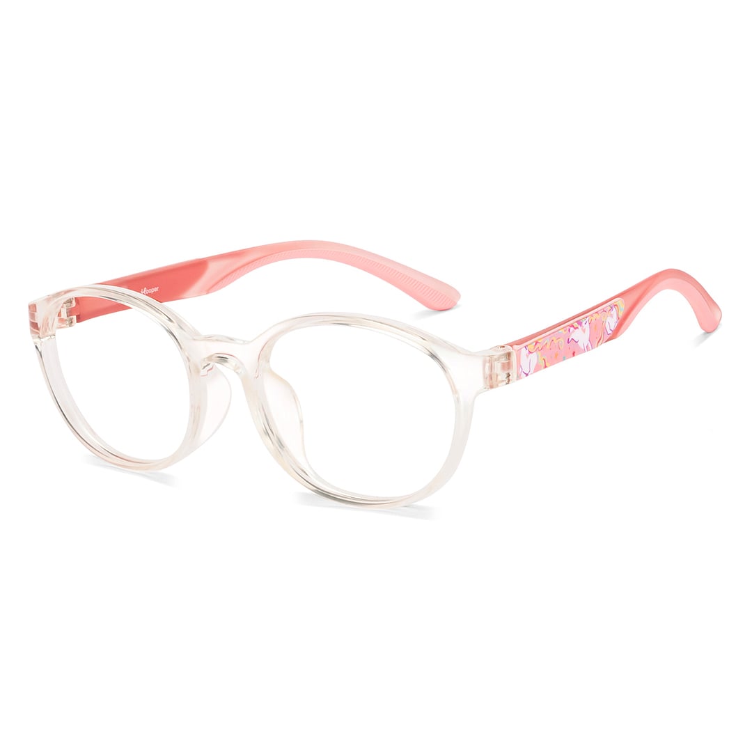 Hooper Crystal Transparent Full Rim Round left side