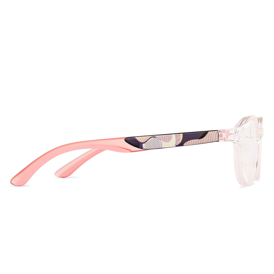 Hooper Crystal Transparent Full Rim Round left side