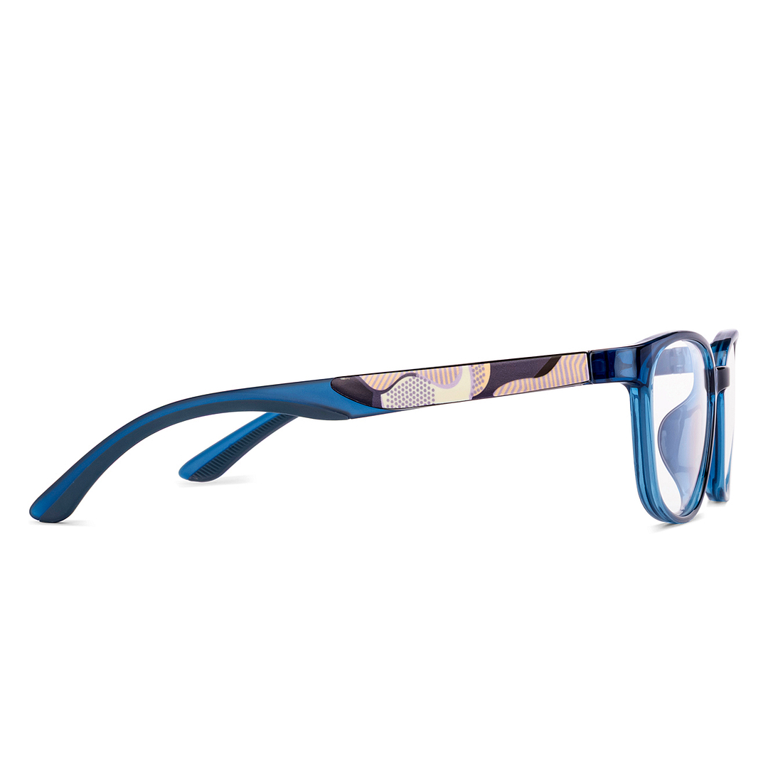 Hooper Dark Blue Full Rim Rectangle left side