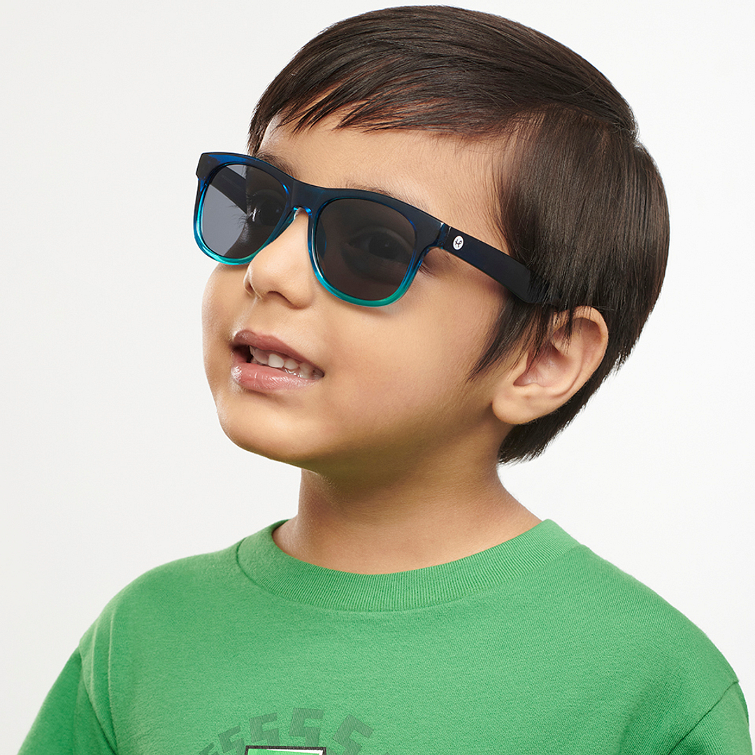 Hooper Blue Transparent Full Rim Square right side