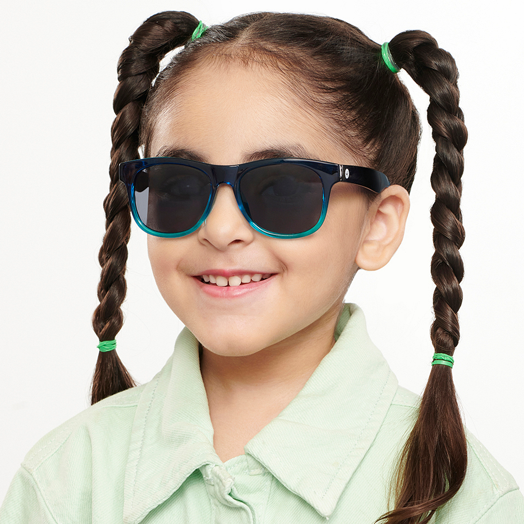 Hooper Blue Transparent Full Rim Square right side