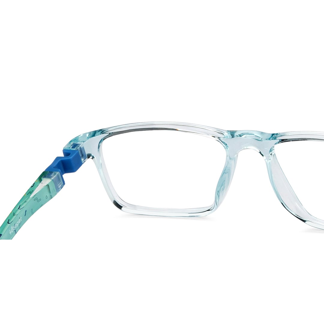 Hooper Sky Blue Full Rim Rectangle right side