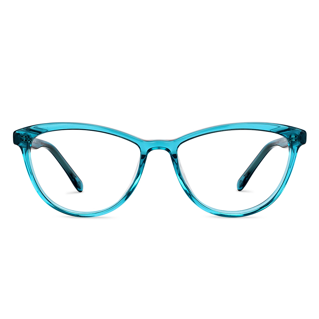 Hooper Online Green Transparent Full Rim Cat Eye left side