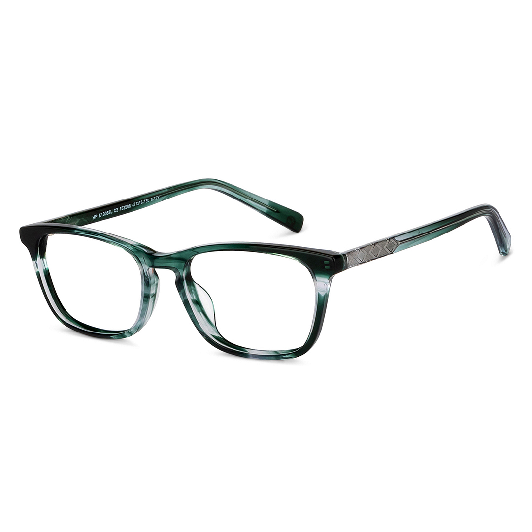 Hooper Online Green Transparent Full Rim Rectangle right side
