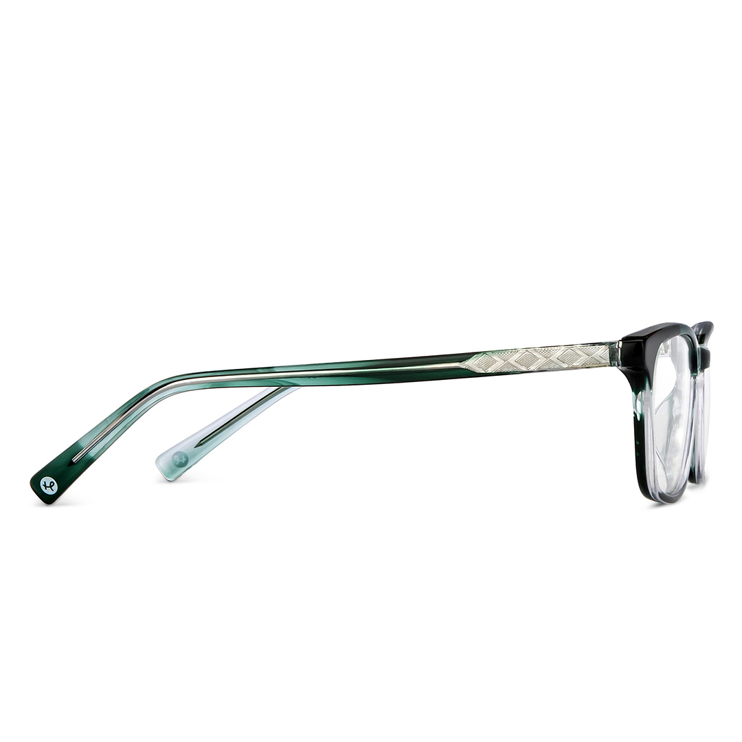 Hooper Online Green Transparent Full Rim Rectangle left side