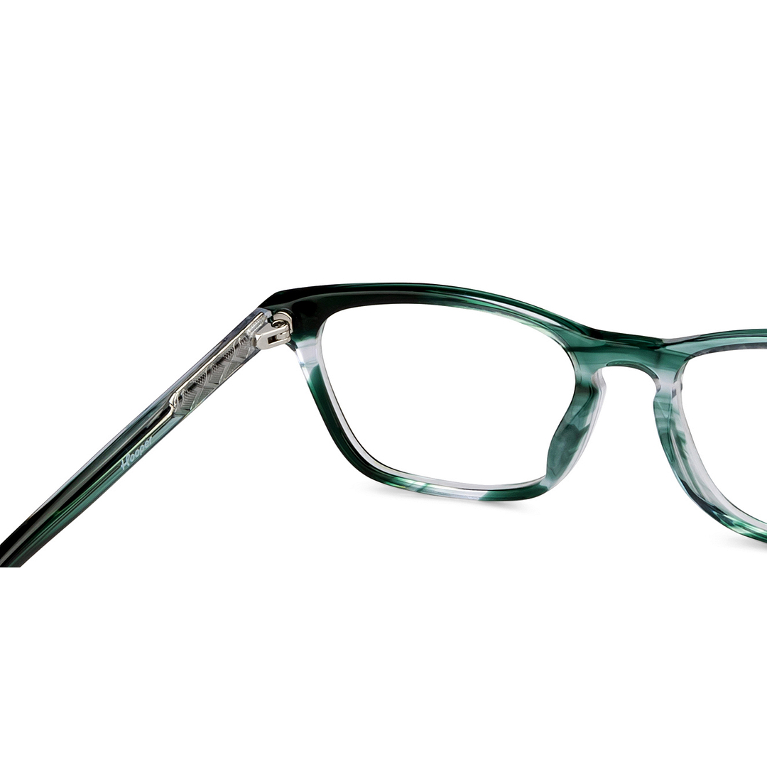 Hooper Online Green Transparent Full Rim Rectangle right side