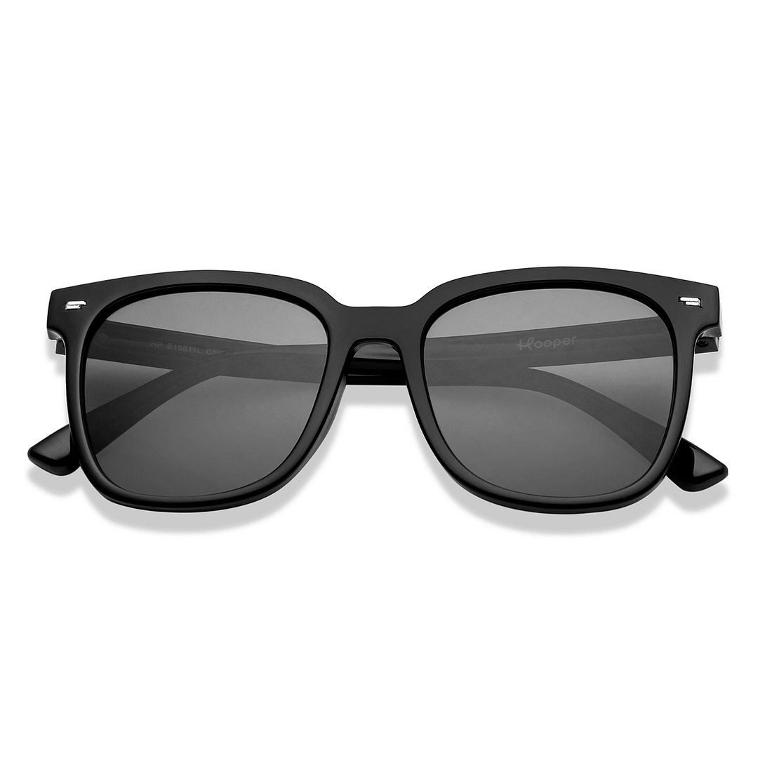 Hooper Black Full Rim Square left side