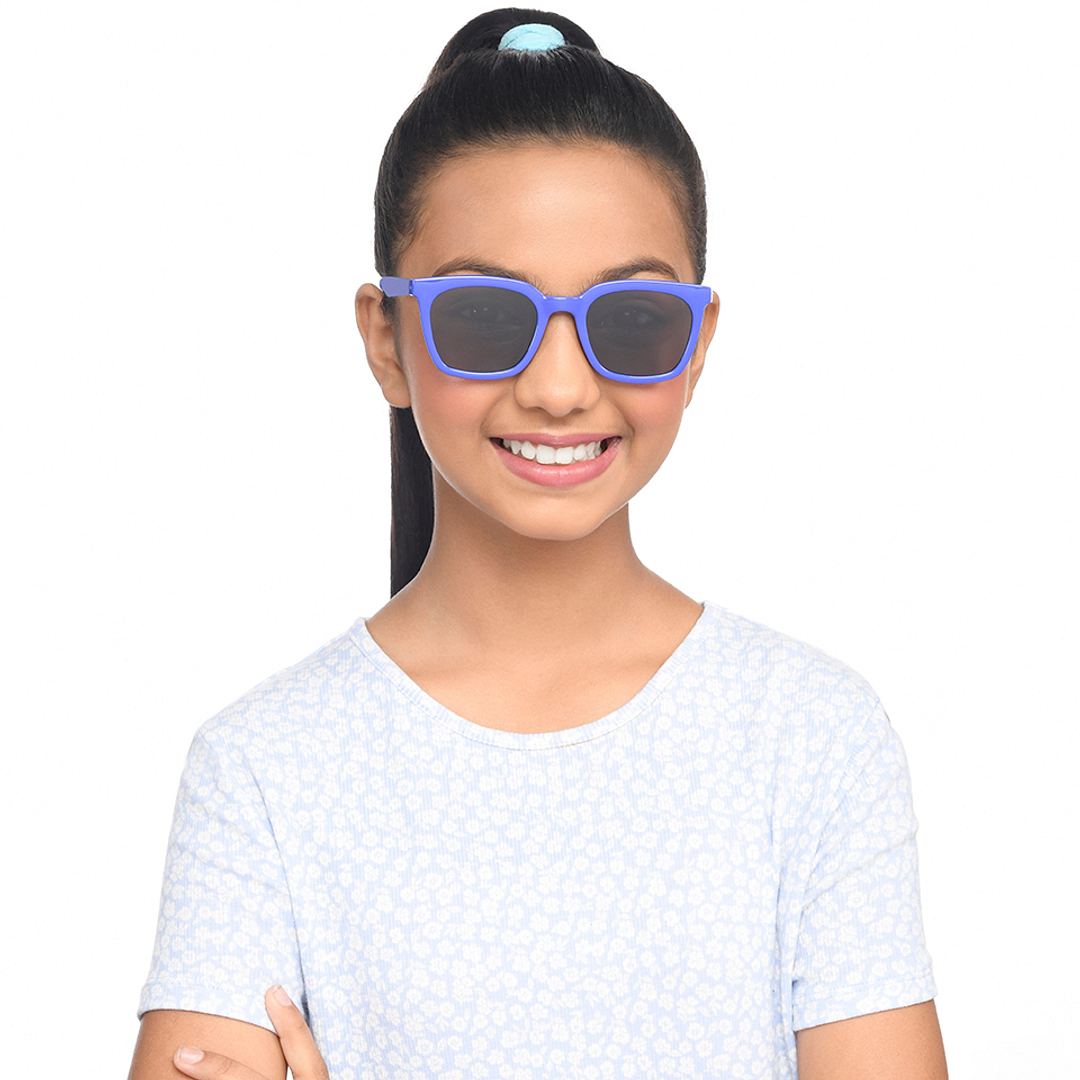 Hooper Sky Blue Full Rim Square left side