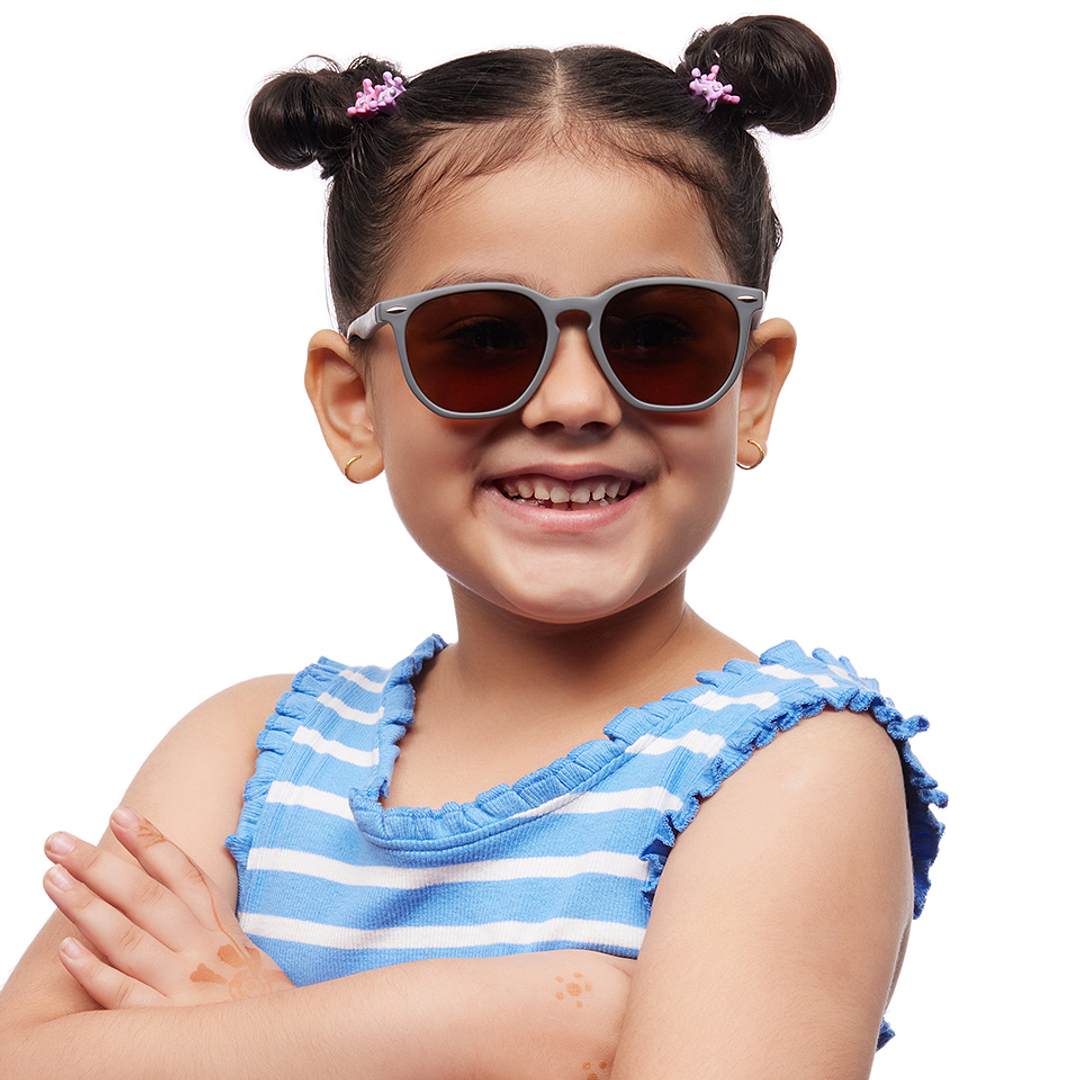 Hooper Light Grey Full Rim Round left side