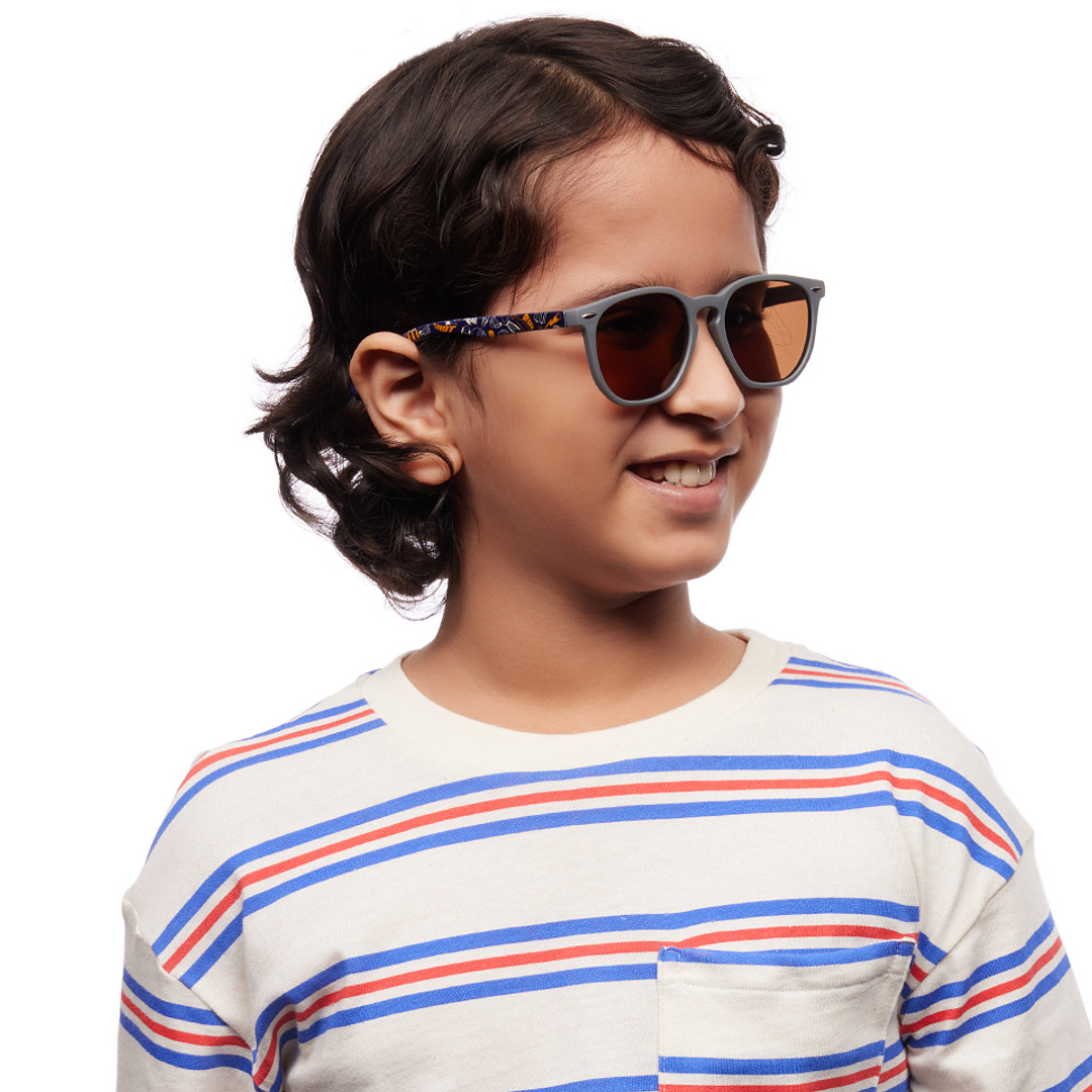 Hooper Light Grey Full Rim Round left side