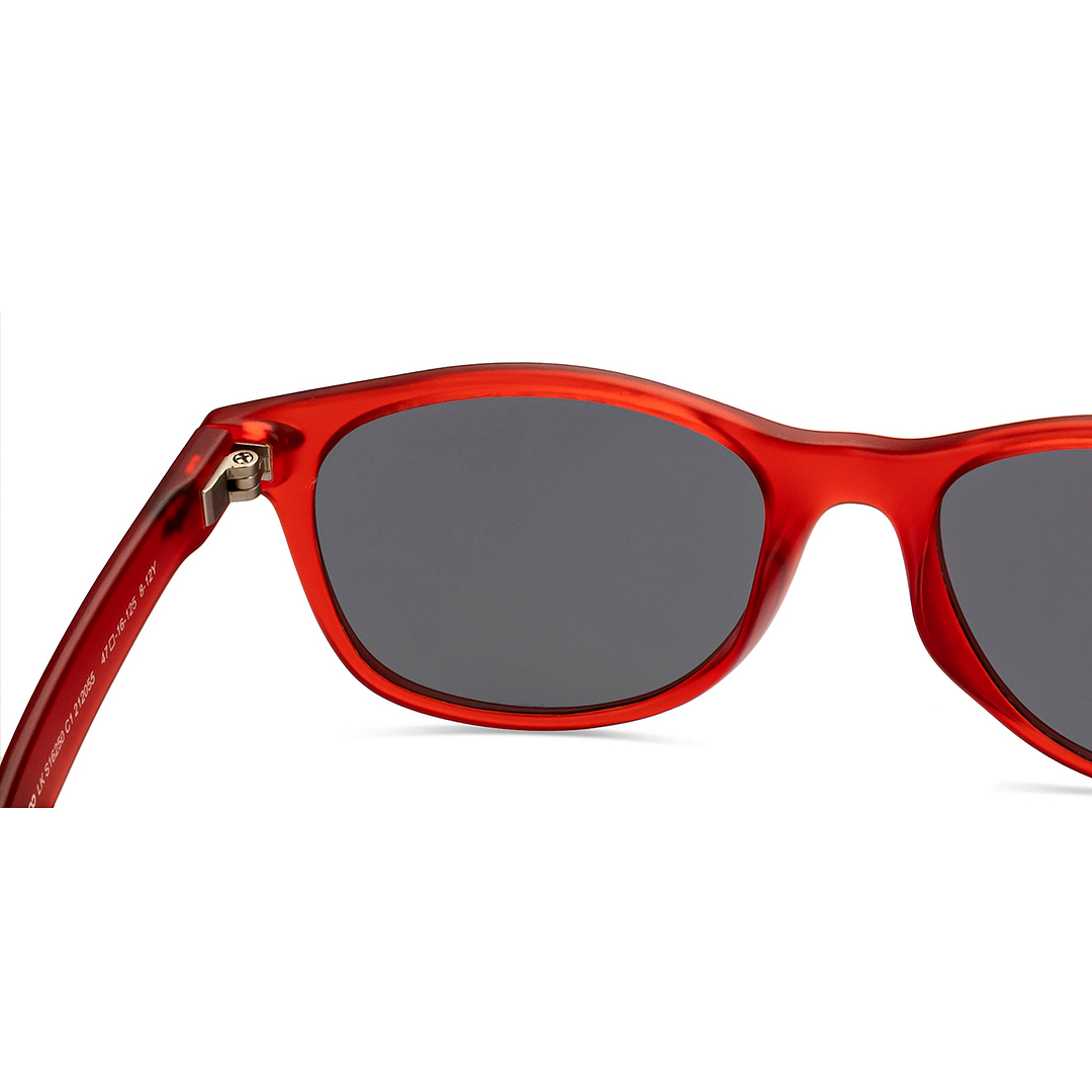 Hooper Red Full Rim Rectangle right side