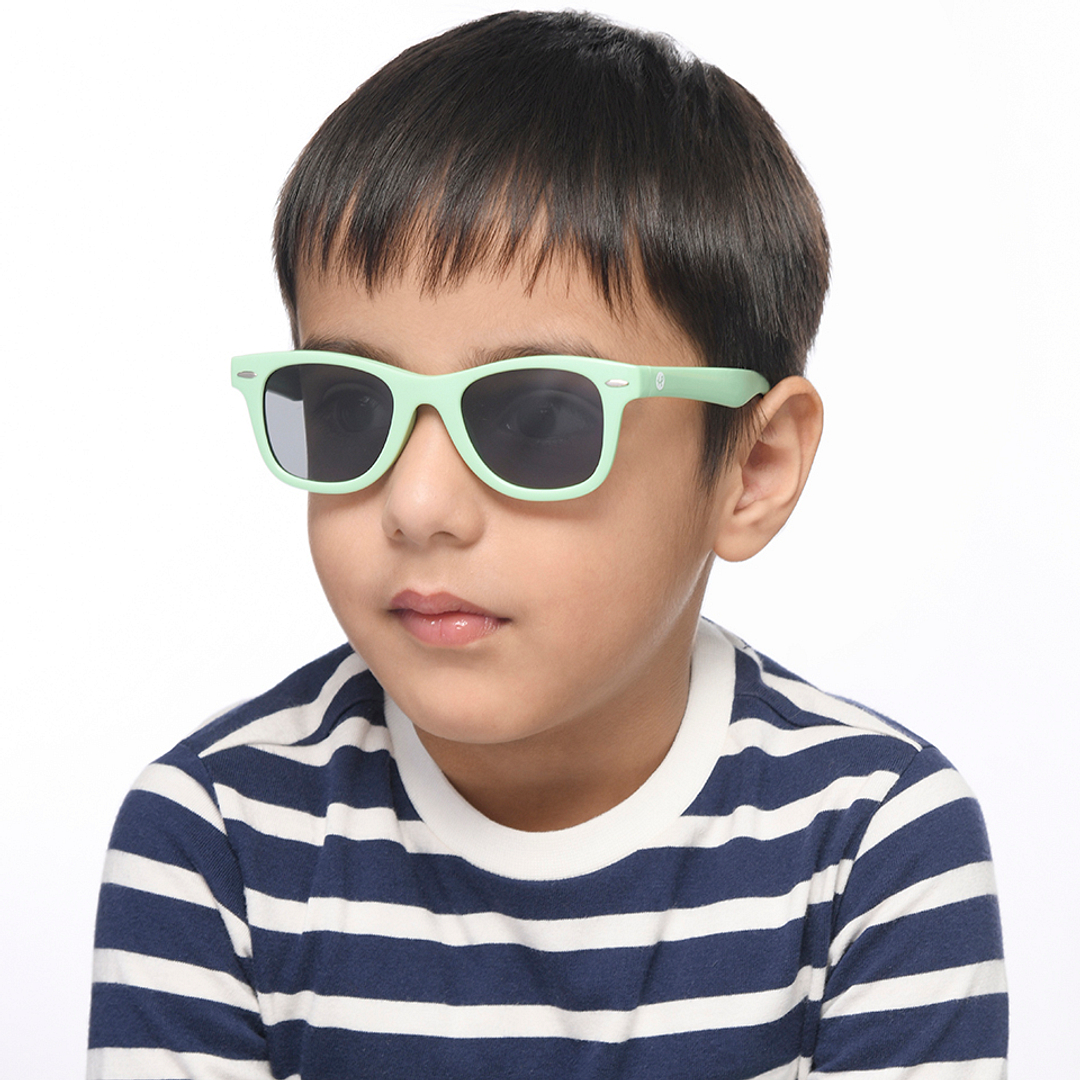 Hooper Light Green Full Rim Square left side