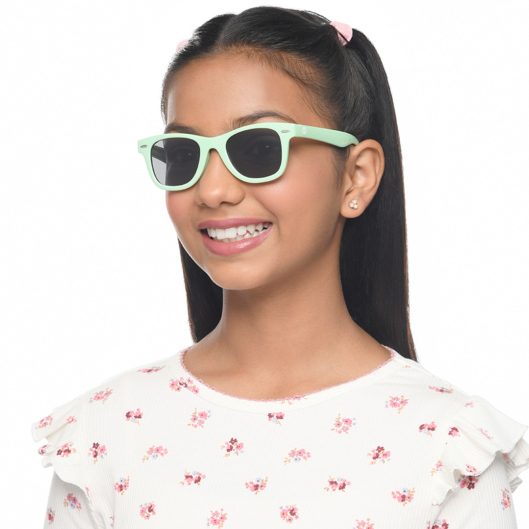 Hooper Light Green Full Rim Square left side