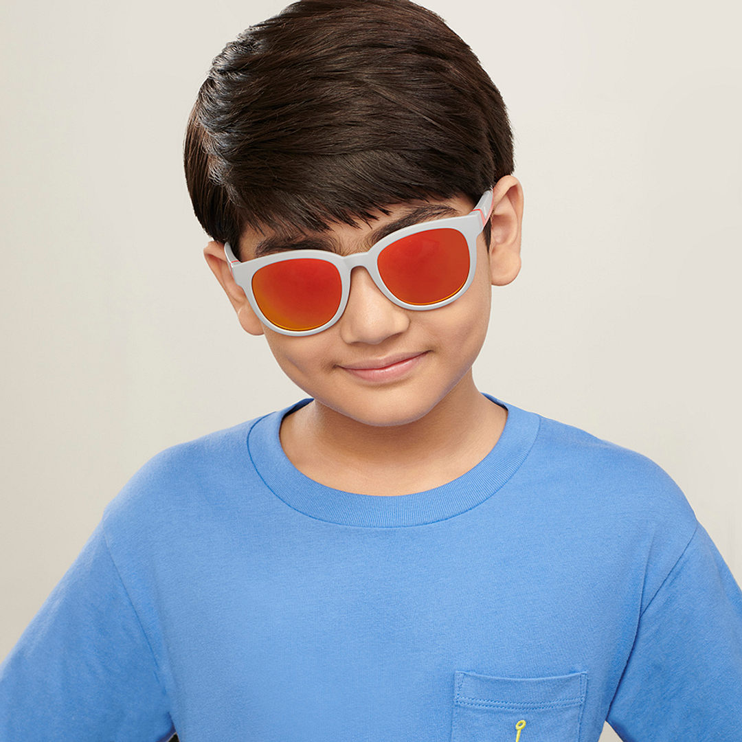 Hooper Light Grey Full Rim Round left side