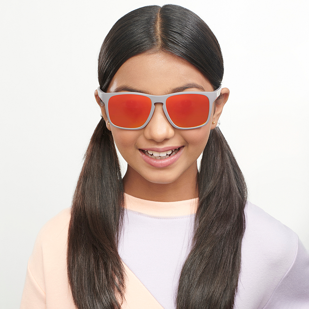 Hooper Light Grey Full Rim Square left side