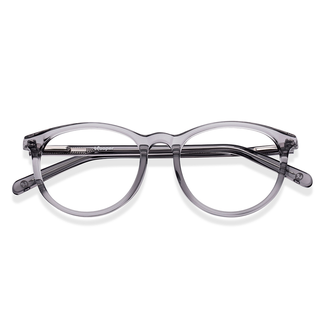 Hooper Online Gray Transparent Full Rim Round left side