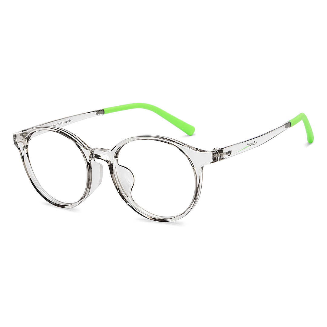 Hooper Gray Transparent Full Rim Round left side