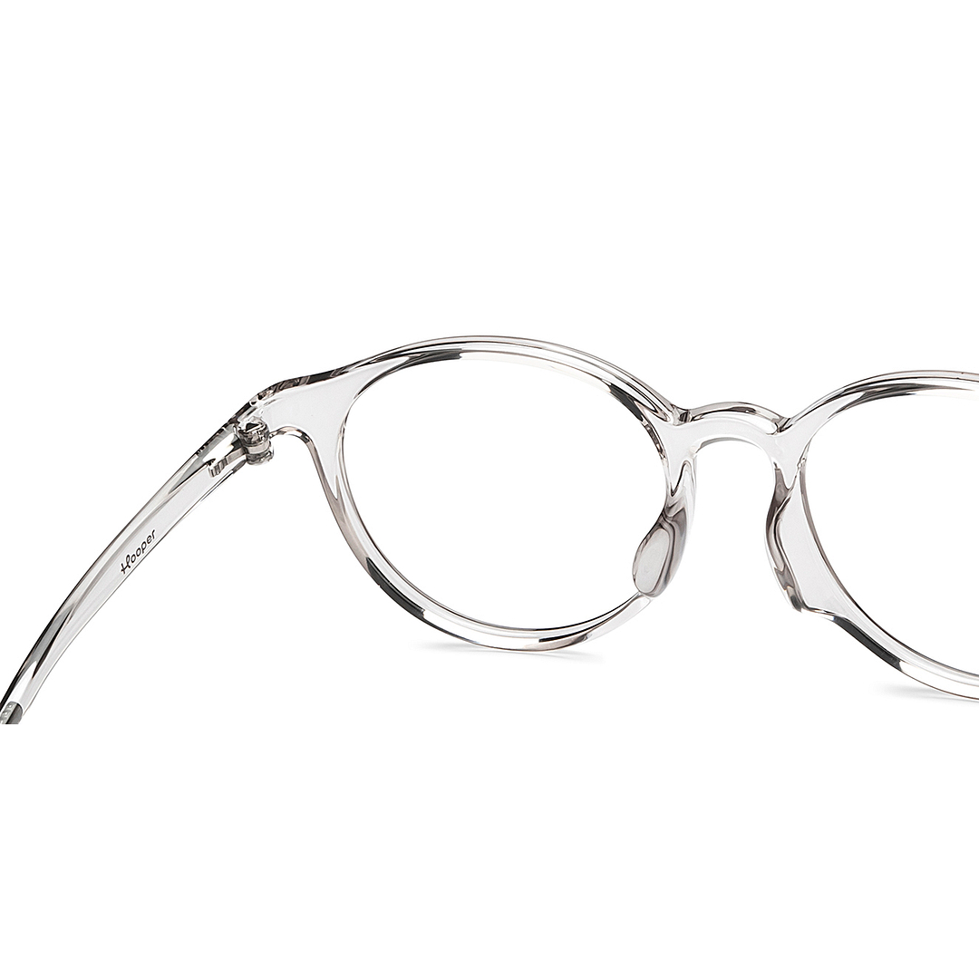Hooper Gray Transparent Full Rim Round right side