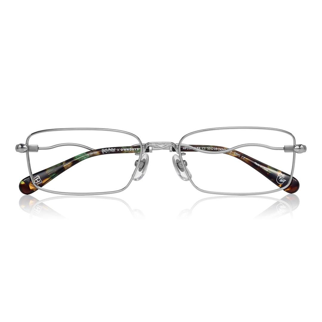 Harry Potter × OWNDAYS Silver Full Rim Rectangle right side