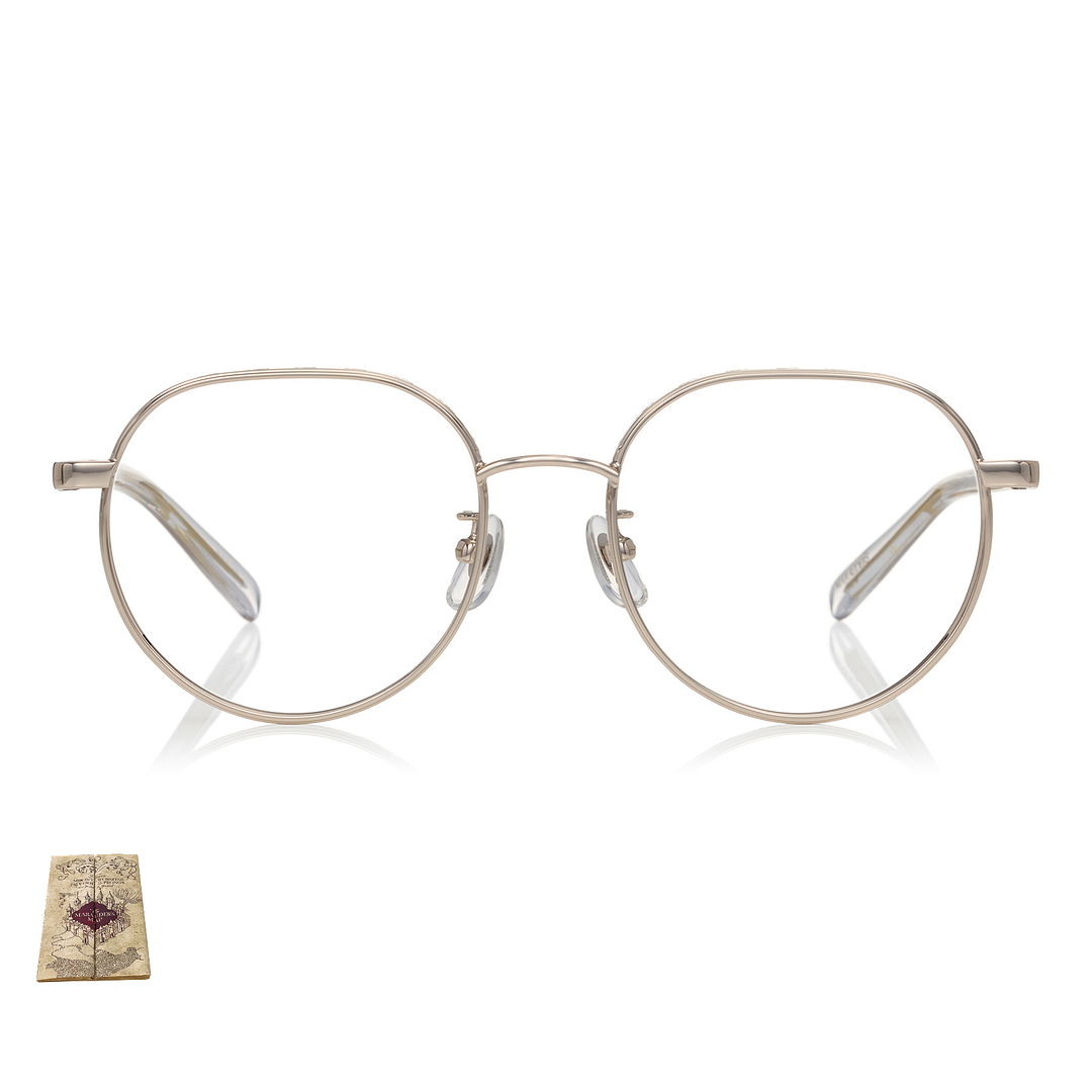 Harry Potter × OWNDAYS Gold Full Rim Boston right side