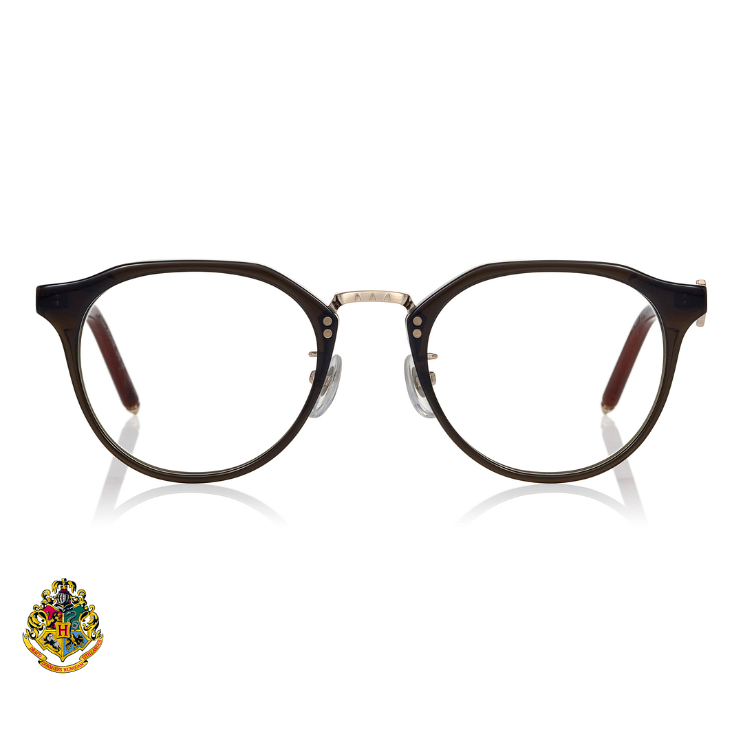 Harry Potter × OWNDAYS Clear Brown Full Rim Boston right side