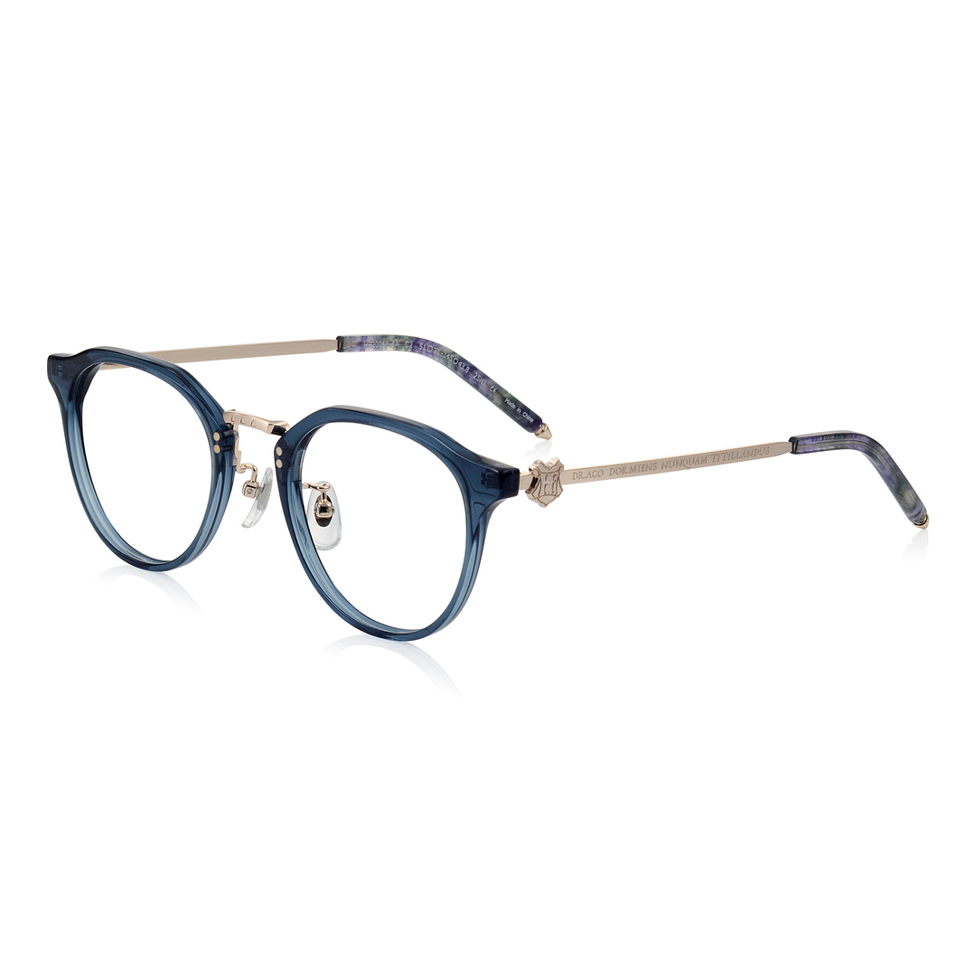 Harry Potter × OWNDAYS Clear Blue Full Rim Boston left side