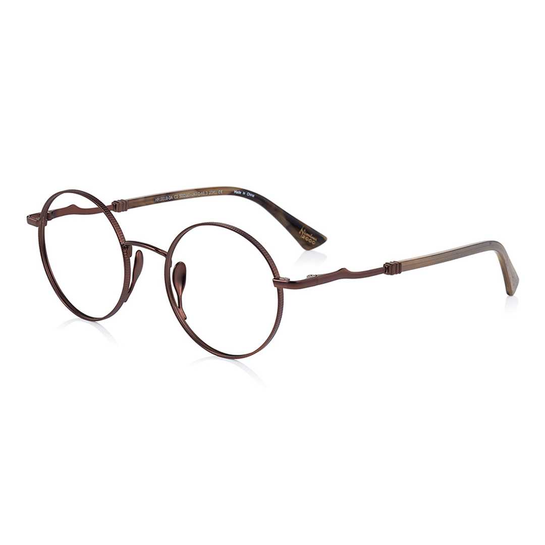Harry Potter × OWNDAYS Light Brown Full Rim Round left side
