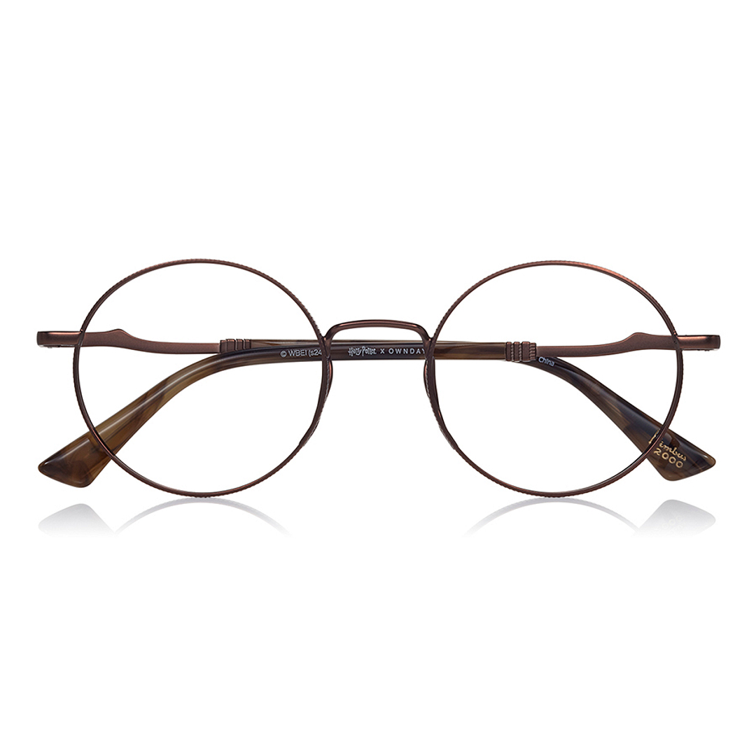 Harry Potter × OWNDAYS Light Brown Full Rim Round right side