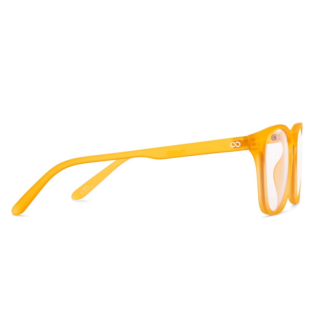 Hooper Screen Glasses Blue Block Phone Screen Glasses : Amber Orange Amber Orange Full Rim Square Hooper Hustlr HP D15011 C10 left side